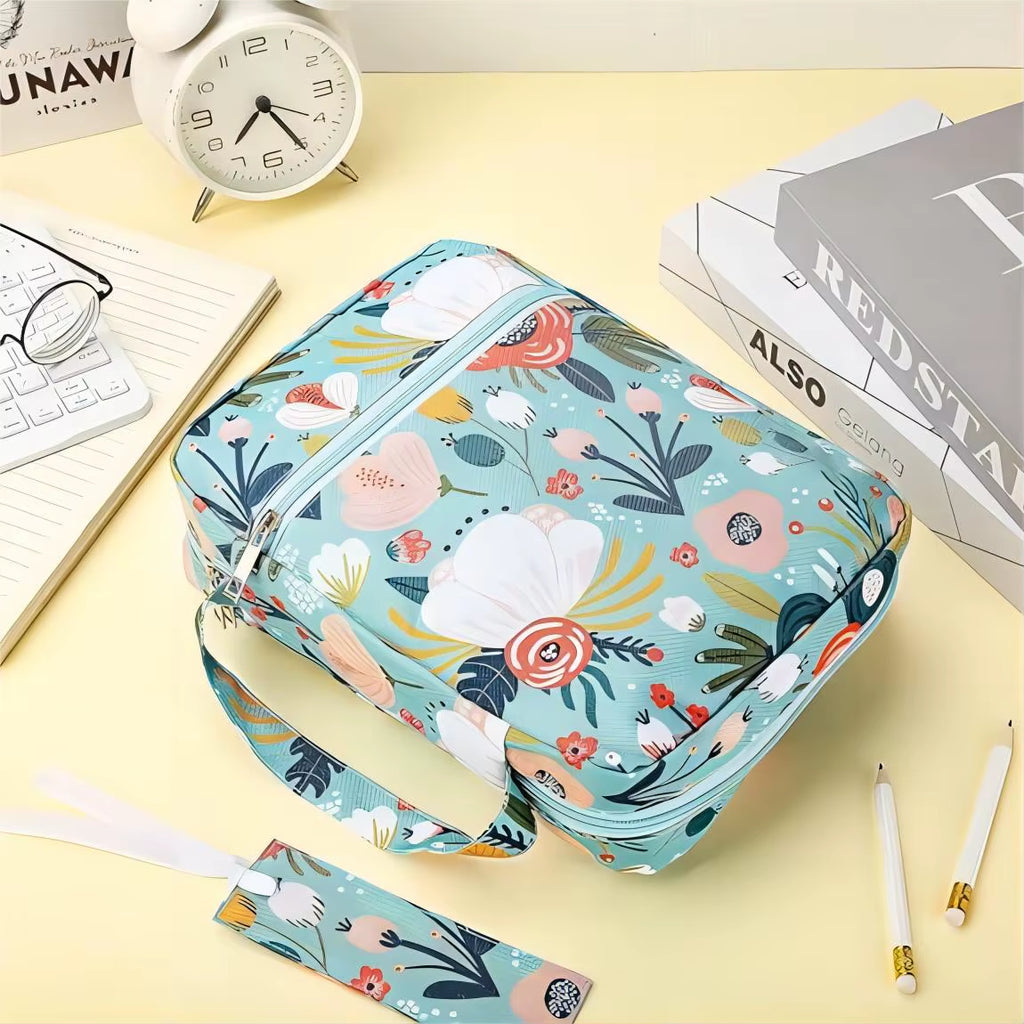 Bible Cover, Bible Cover Women'S Bible Bag with Bookmarks Portable Bible Carrying Case for Girls as a Catholic Christian Gift, L